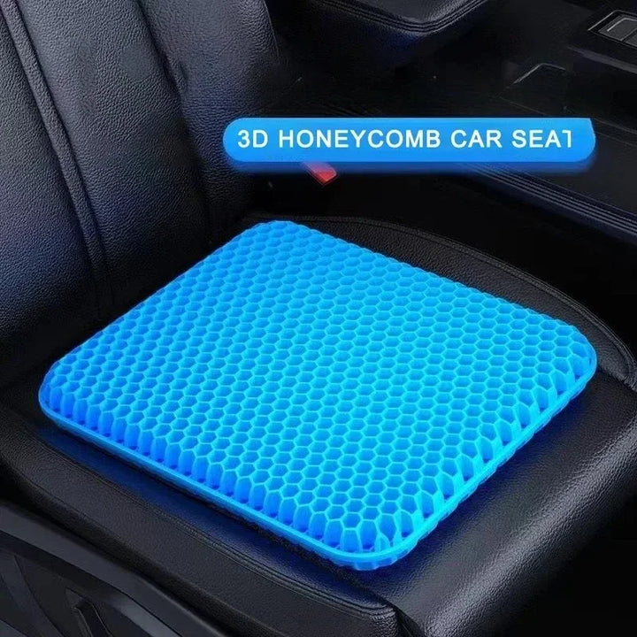 Universal Cooling Gel Car Seat Cushion - Breathable Honeycomb Pad with Ergonomic Support for Car, Office & Home Chairs