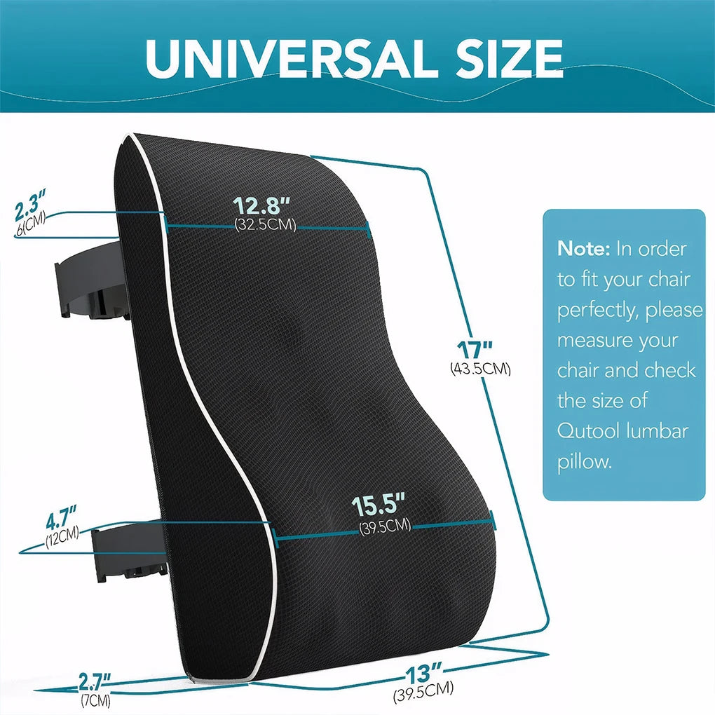 Office Chair Lumbar Support Pillow Memory Foam Relieve Back Pain Car Seat Waist Cushion Soft Comfortable For Office Home Car